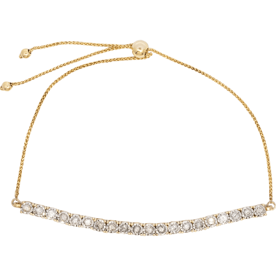  Bracelet 10k Yellow Gold with 0.8 Total Carats of Diamonds