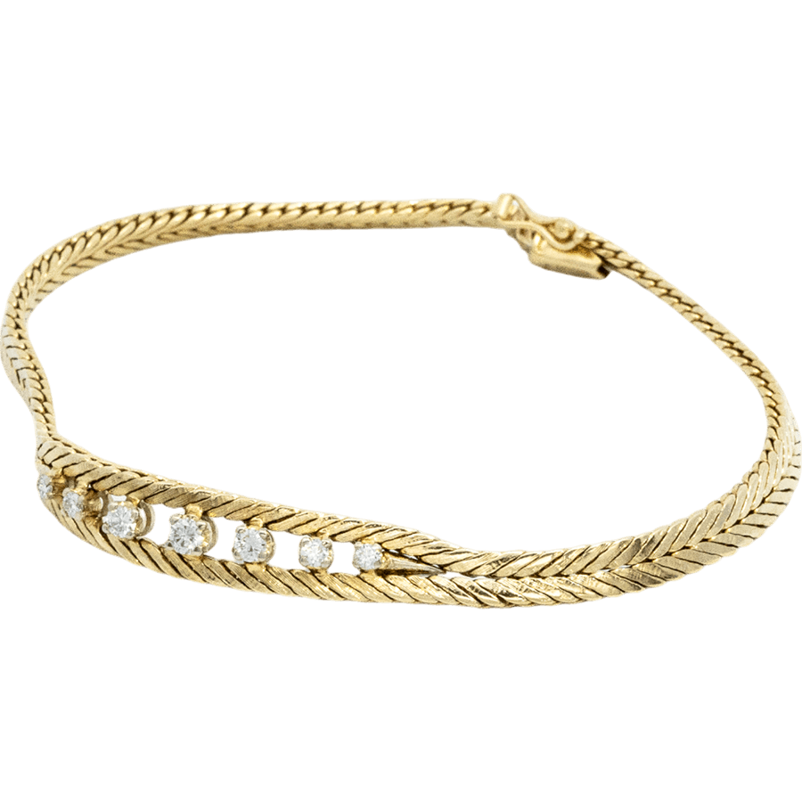 Picture of  Bracelet 18k Yellow Gold with 0.23 Total Carats of Diamonds