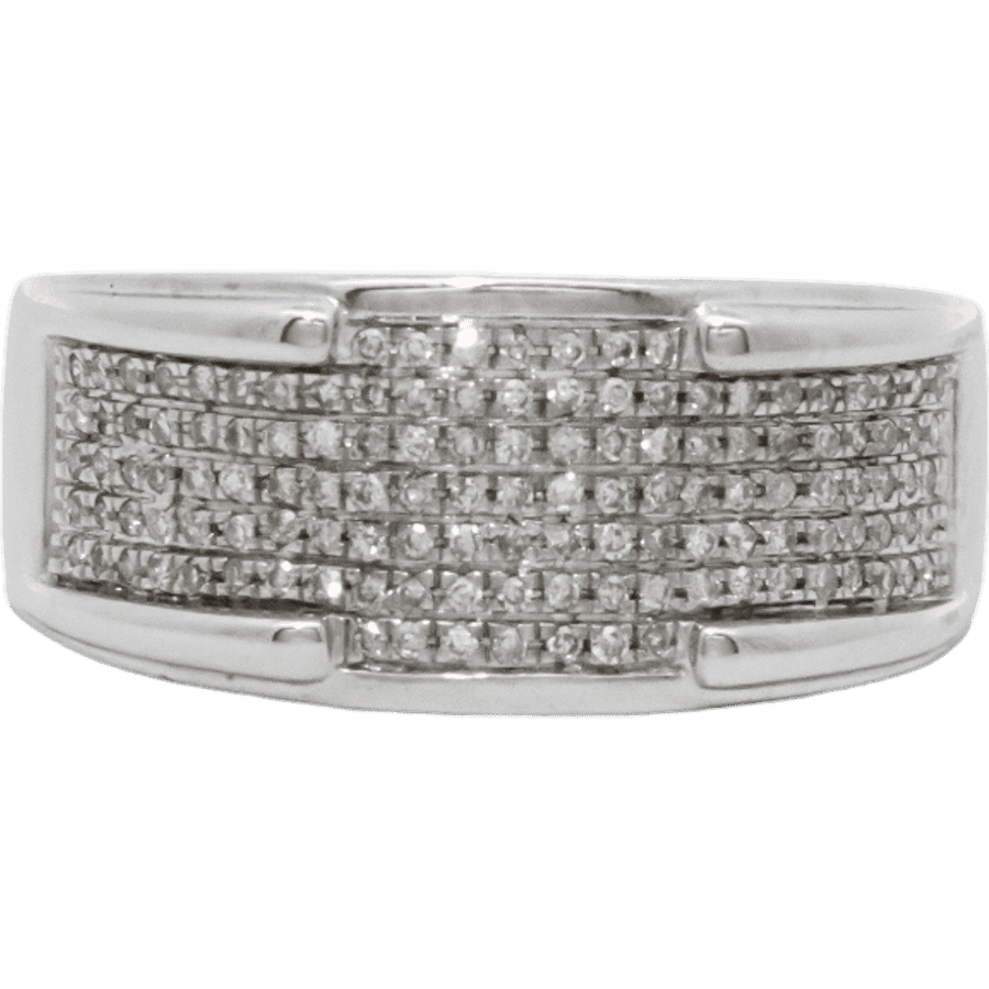  Ring 10k White Gold With 0.516 Carats of Diamonds