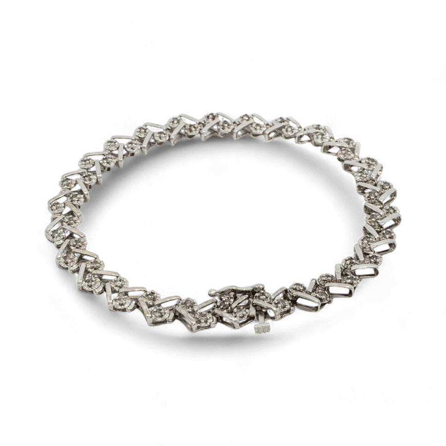 Picture of  Bracelet 10k White Gold With 0.52 Carats of Diamonds