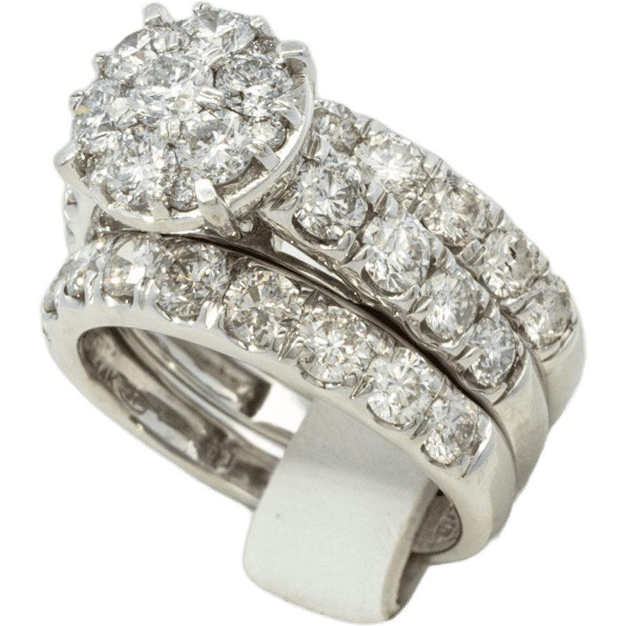 Picture of  Ring 14k White Gold With 3.95 Carats of Diamonds