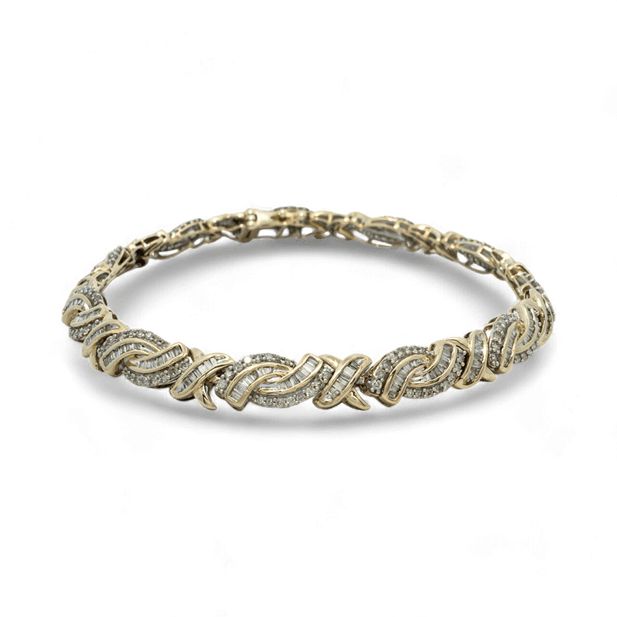  Bracelet 10k Yellow Gold With 3.014 Carats of Diamonds