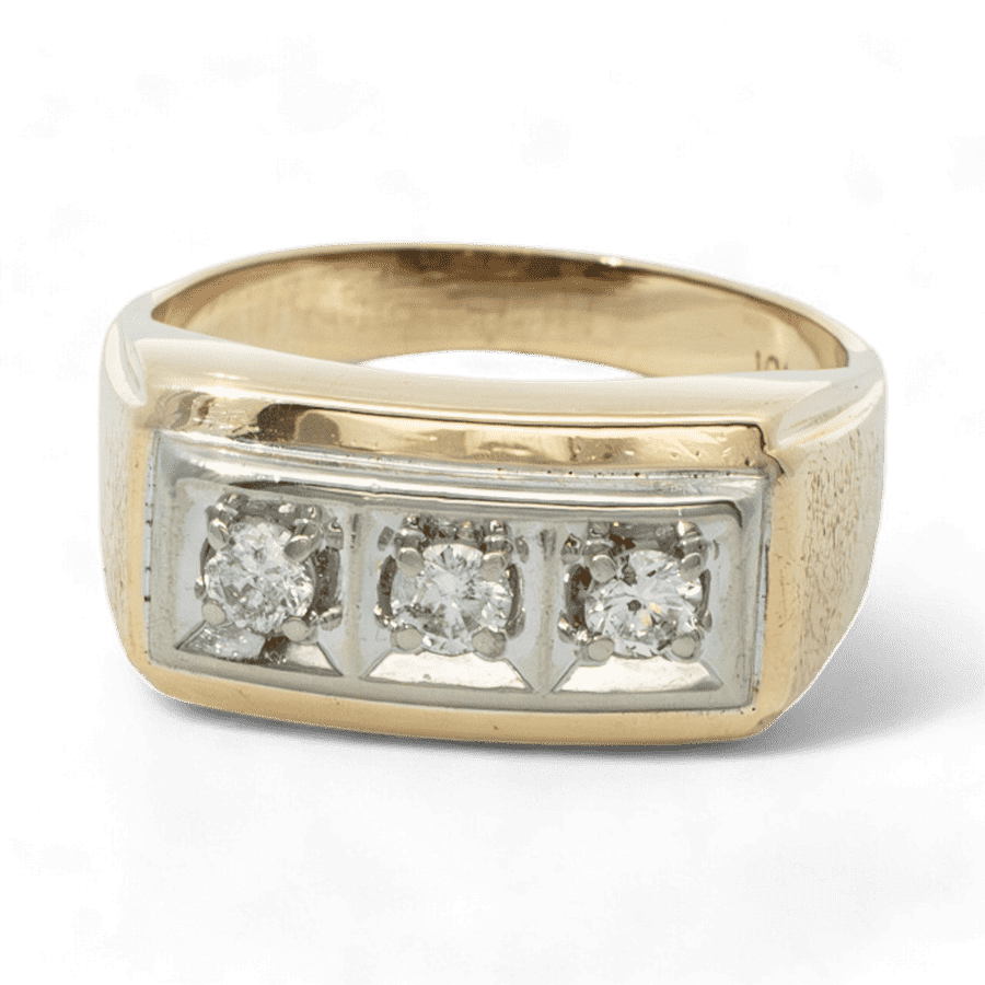  Ring 10k Yellow Gold With 0.48 Carats of Diamonds