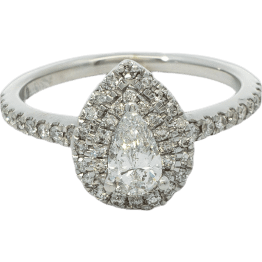  Ring 14k White Gold With 1.01 Carats of Diamonds