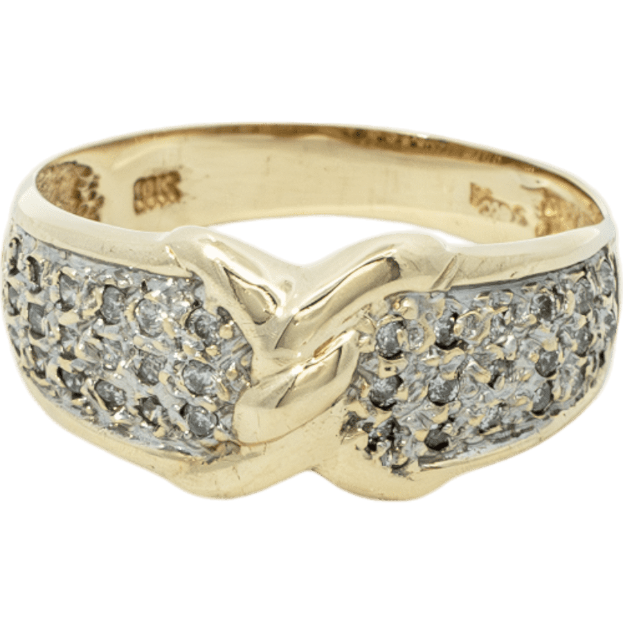  Ring 10k Yellow Gold With 0.18 Carats of Diamonds