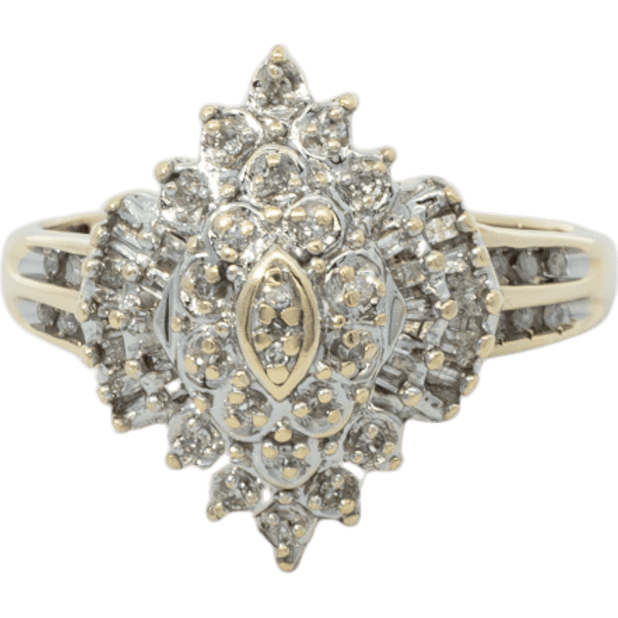  Ring 10k Yellow Gold With 0.2 Carats of Diamonds