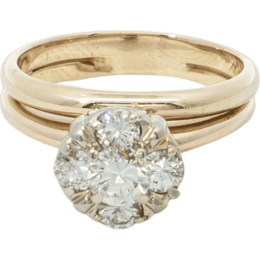  Ring 14k Yellow Gold With 0.75 Carats of Diamonds