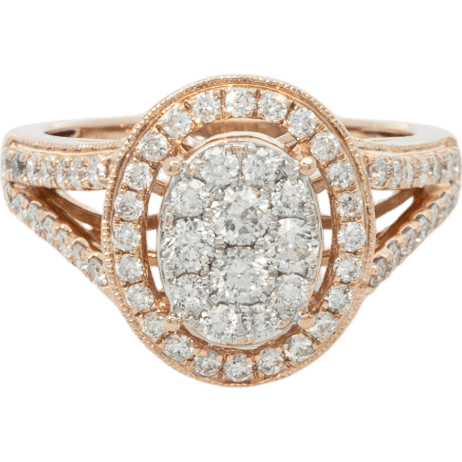  Ring 14k Rose Gold With 1.4 Carats of Diamonds