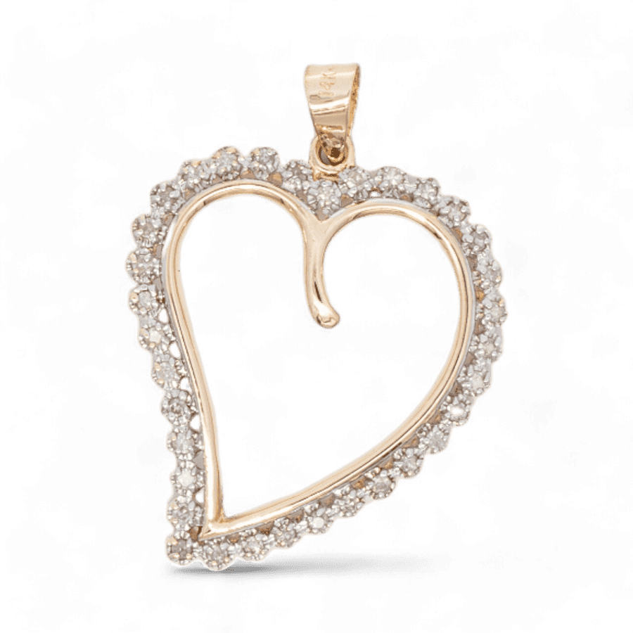  Pendant 14k Yellow Gold with 0.36 Carats of Diamonds