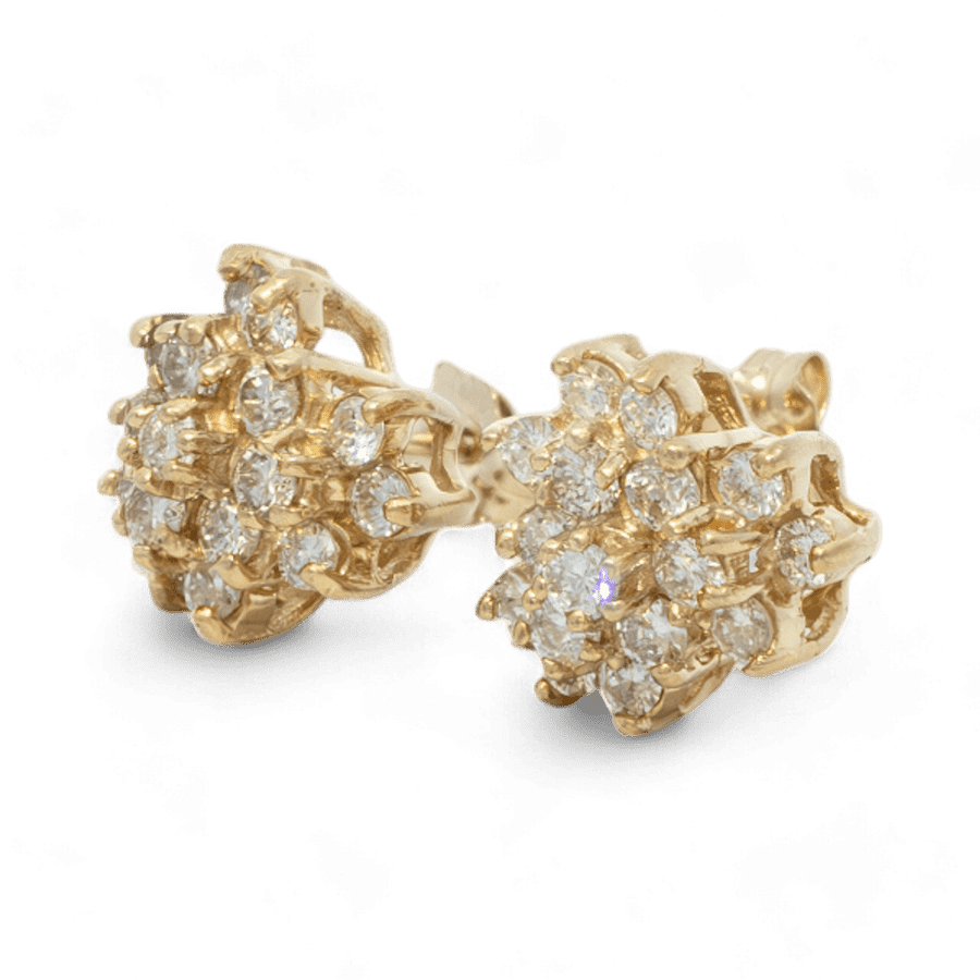 Picture of  Earrings 10k Yellow Gold with 0.96 Carats of Diamonds