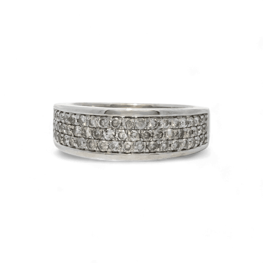  Ring 10K White Gold With 1.08 Carats Of Diamonds