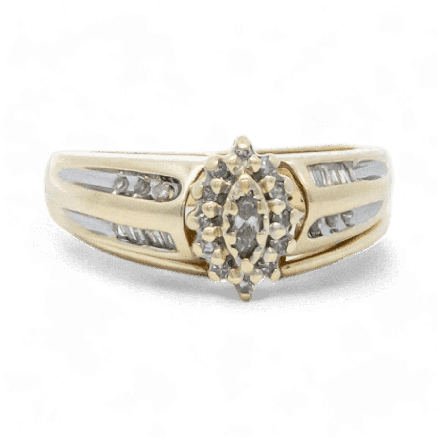  Ring 10k Yellow Gold with 0.21 Total Carats of Diamonds