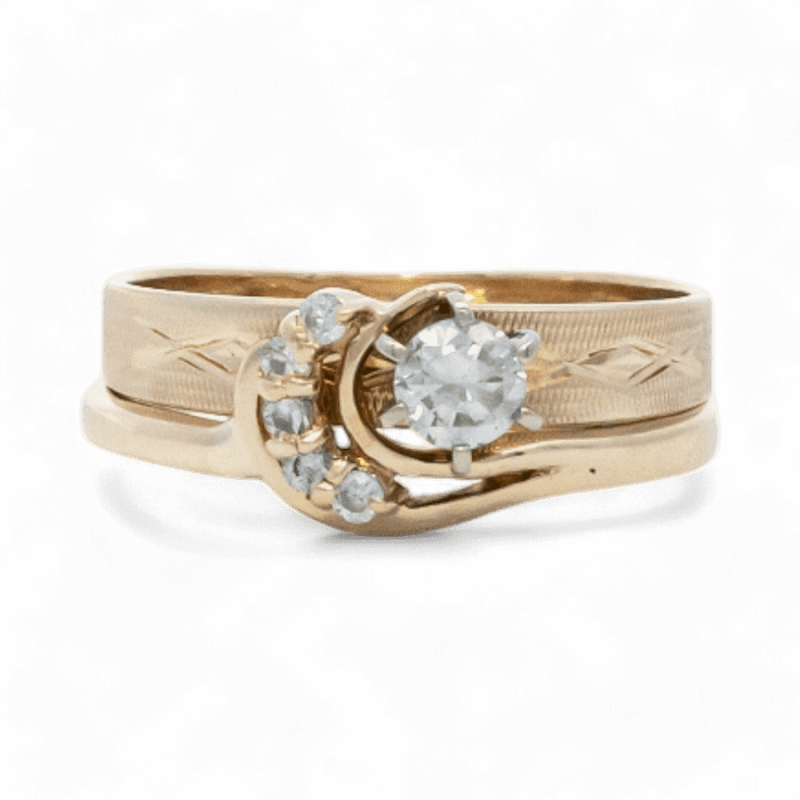  Ring 14k Yellow Gold with 0.3 Total Carats of Diamonds