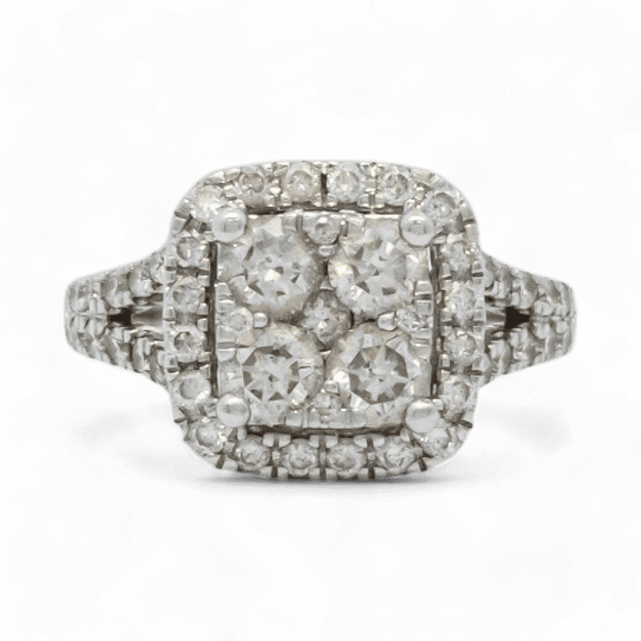  Ring 14k White Gold with 1.92 Total Carats of Diamonds