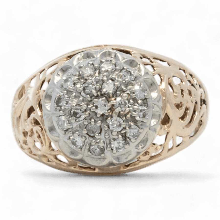  Ring 14k Yellow Gold with 0.57 Carats of Diamonds