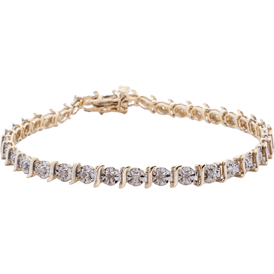 Picture of  Bracelet 10k Yellow Gold 37 Diamonds