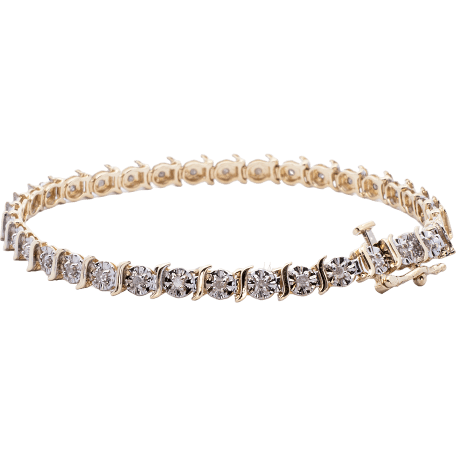 Picture of  Bracelet 10k Yellow Gold 37 Diamonds