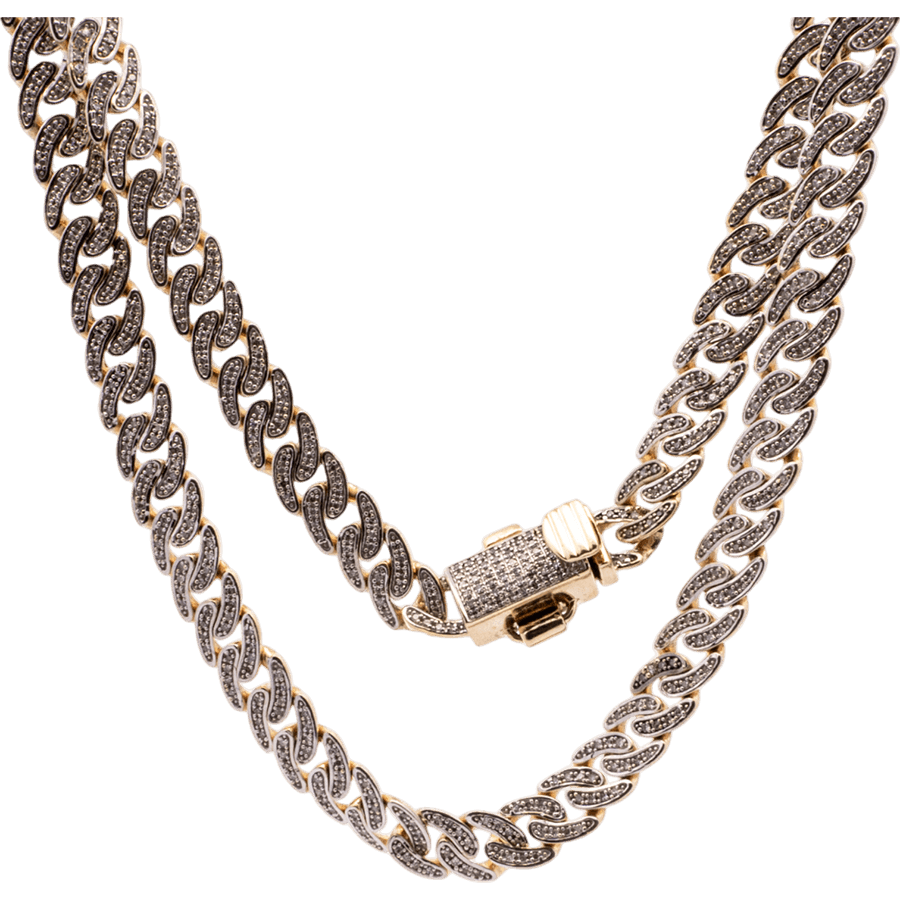  Necklace 10k Yellow Gold with 2.28 Carats of Diamonds