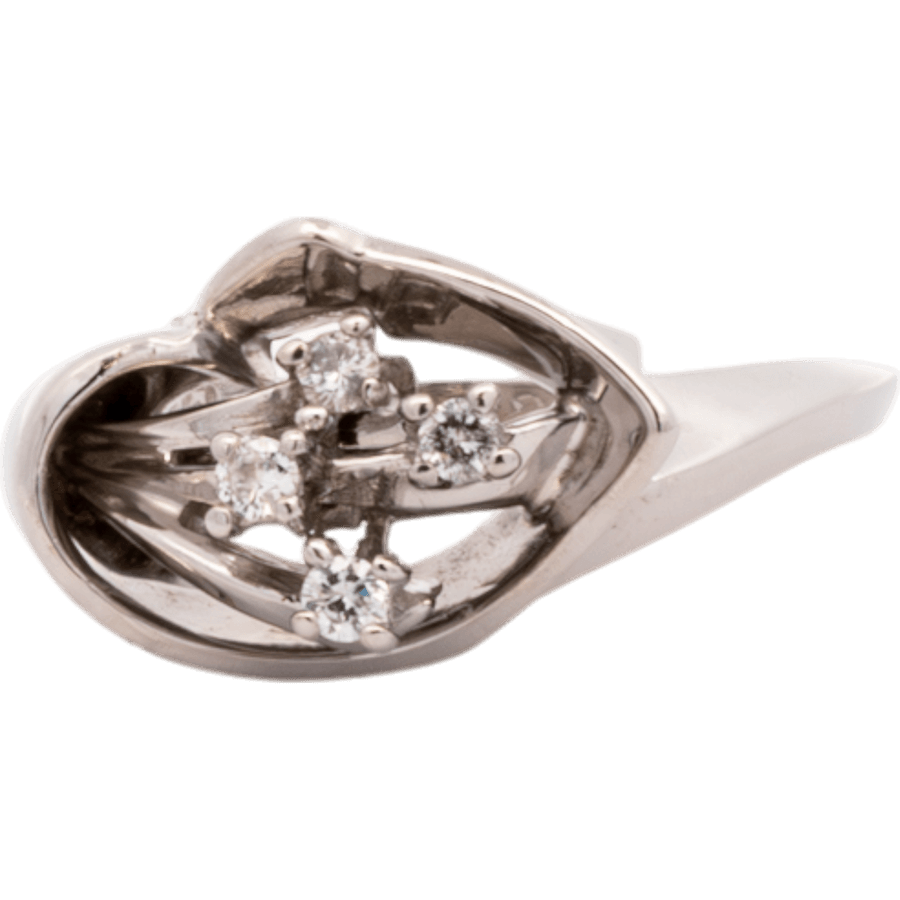 Picture of  Ring 14k White Gold with 0.08 Carats of Diamonds