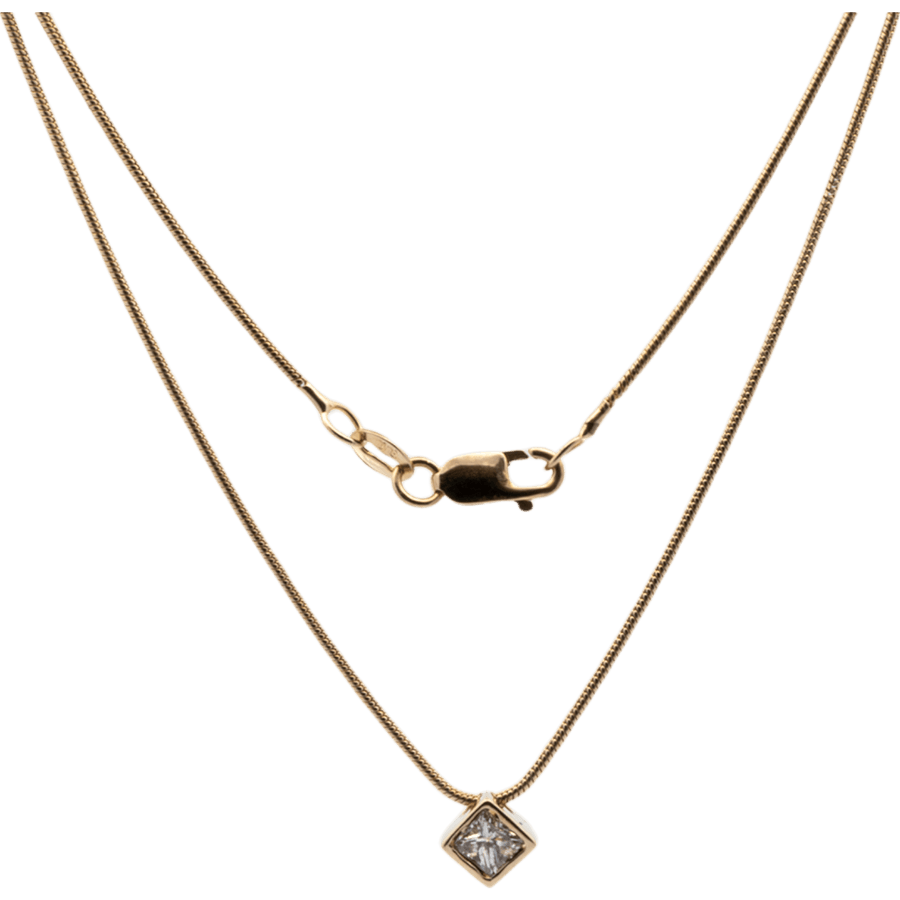  Necklace 14k Yellow Gold with 0.21 Carats of Diamonds