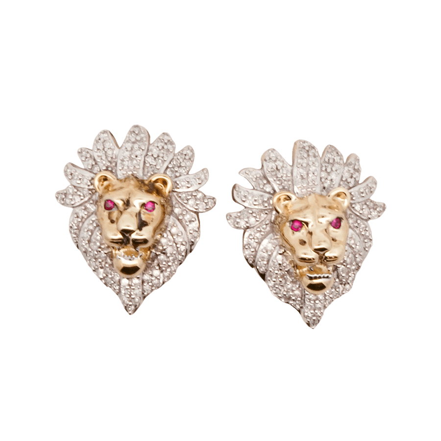  Earrings 10k Yellow Gold with 0.492 Total Carats of Diamonds