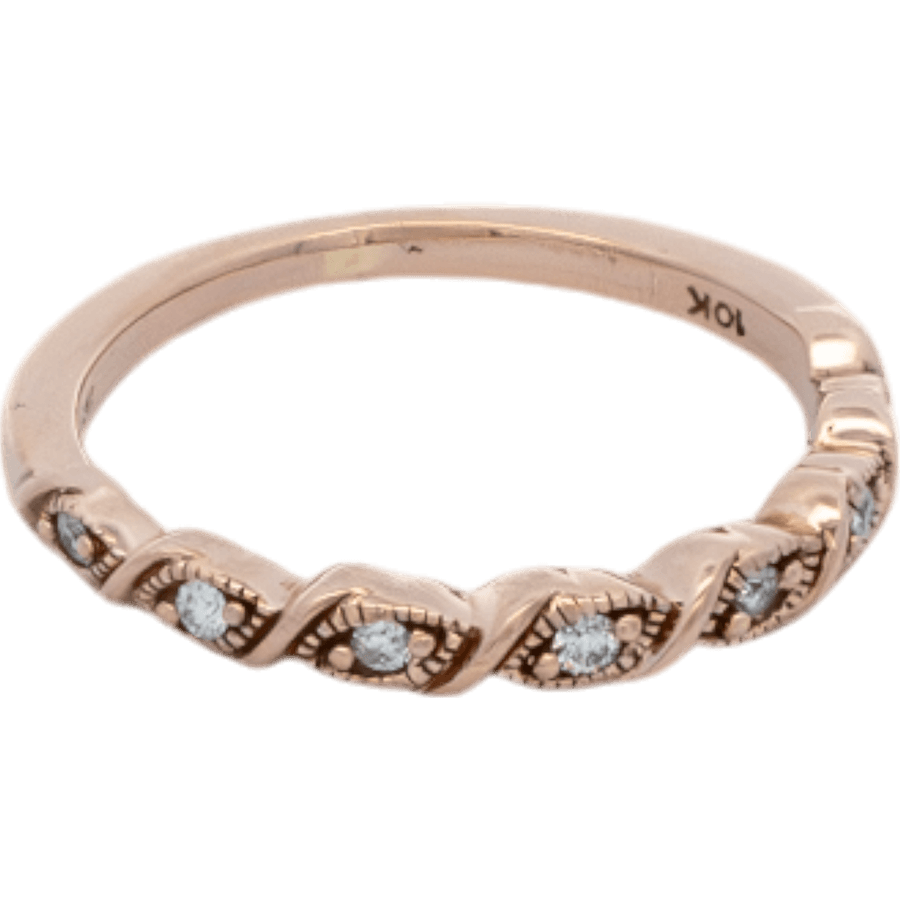  Ring 10k Rose Gold with 0.07 Total Carats of Diamonds