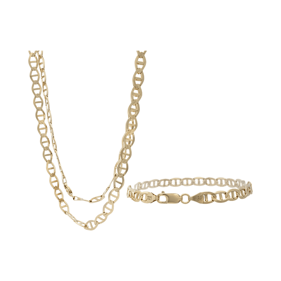 Picture of  Chain & Bracelet Set 14k Yellow Gold