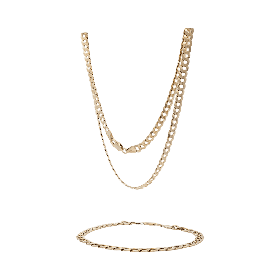 Picture of  Chain & Bracelet Set 10k Yellow Gold