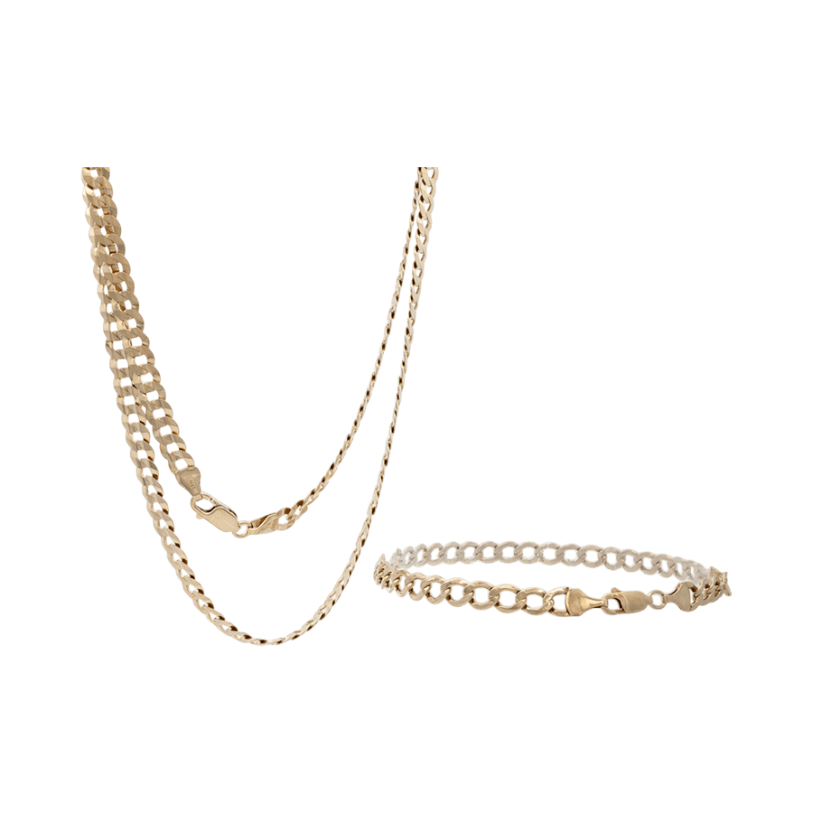 Picture of  Chain & Bracelet Set 10k Yellow Gold