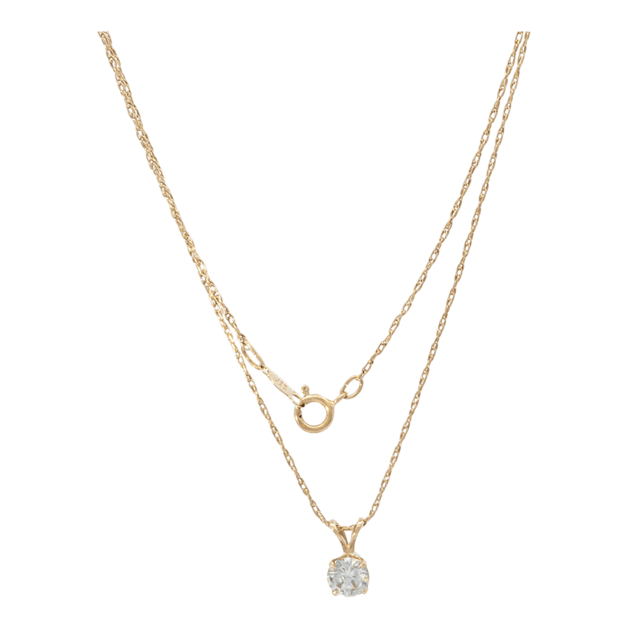  Necklace 14k Yellow Gold with 0.66 Carats of Diamonds