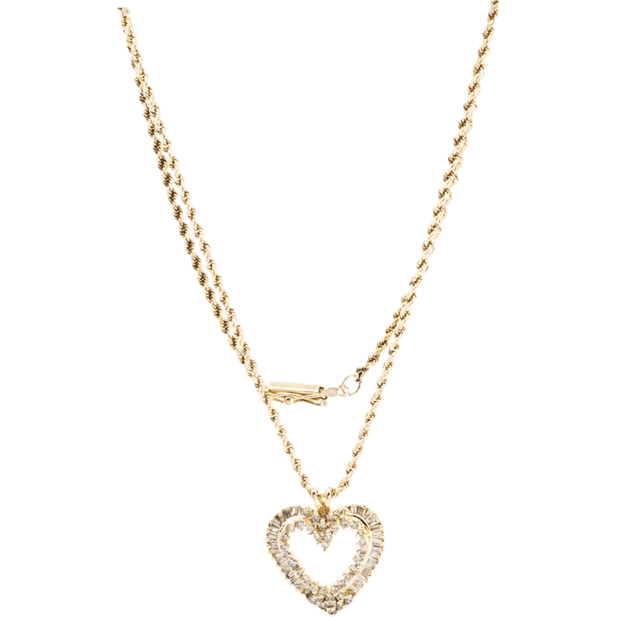 Picture of  Necklace 14k Yellow Gold 73 Diamonds