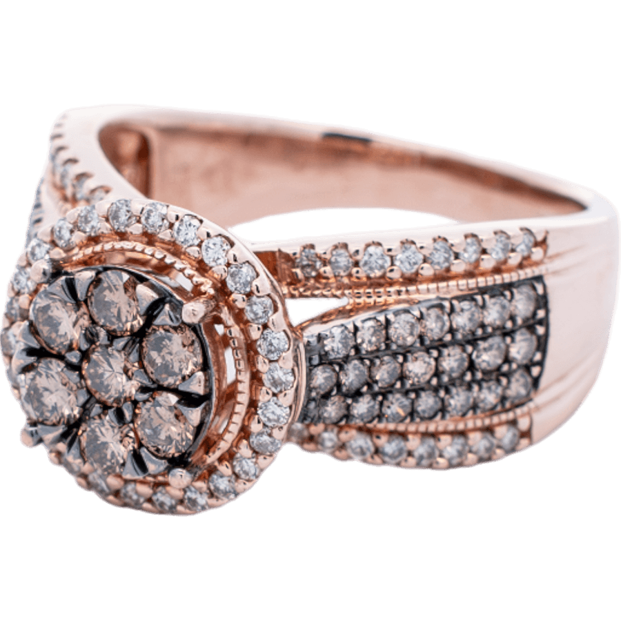 Picture of  Ring 10k Rose Gold 87 Diamonds