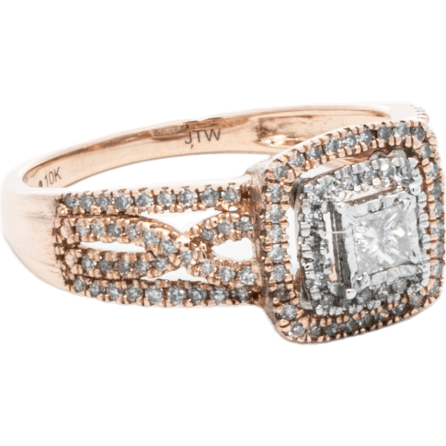 Picture of  Ring 10k Rose Gold 41 Diamonds