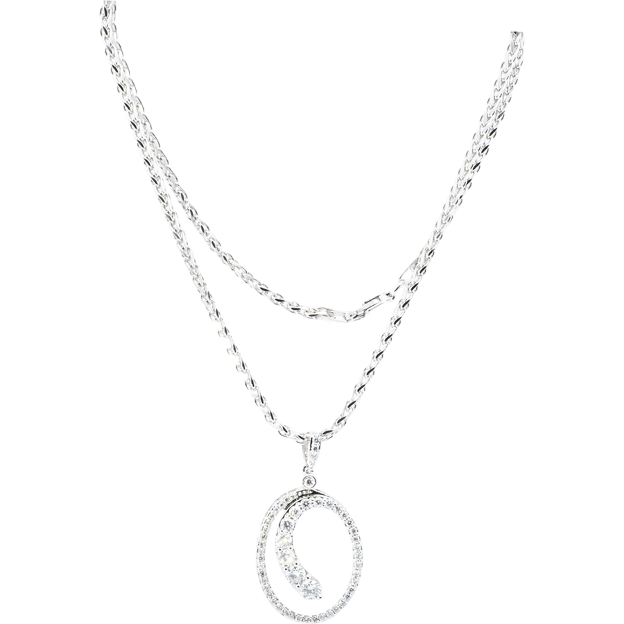 Picture of  Necklace 14k White Gold with 0.8 Carats of Diamond