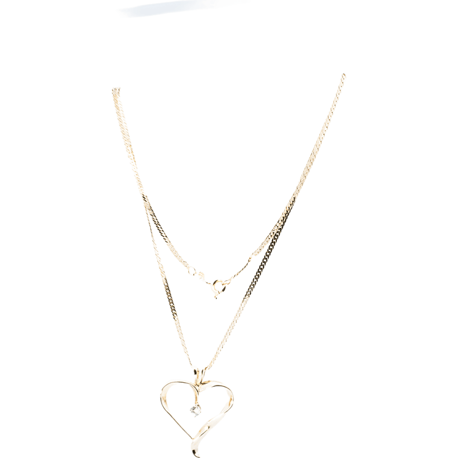 Picture of  Necklace 14k Yellow Gold with 0.1 Carats of Diamond