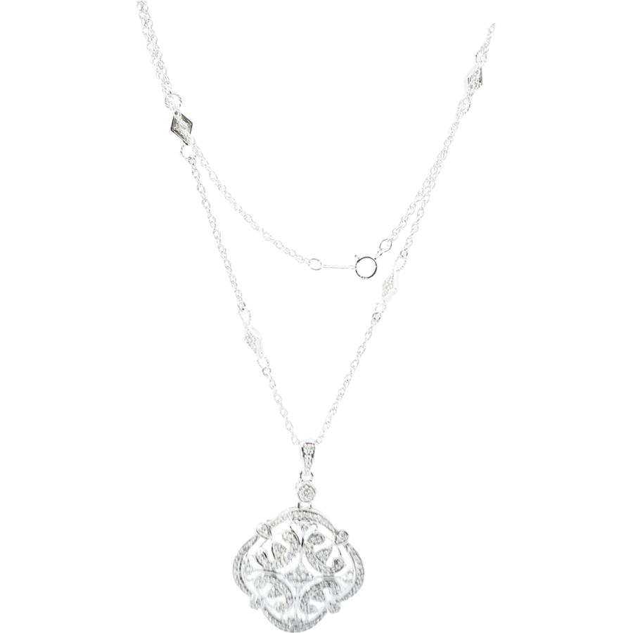 Picture of  Necklace 14k White Gold with 1 Carats of Diamond