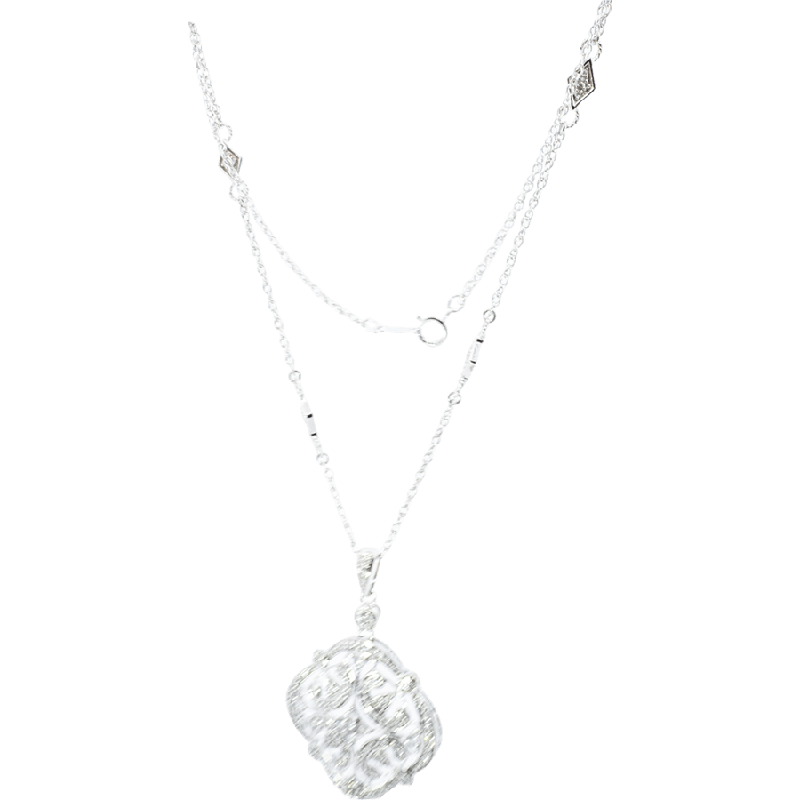 Picture of  Necklace 14k White Gold with 1 Carats of Diamond