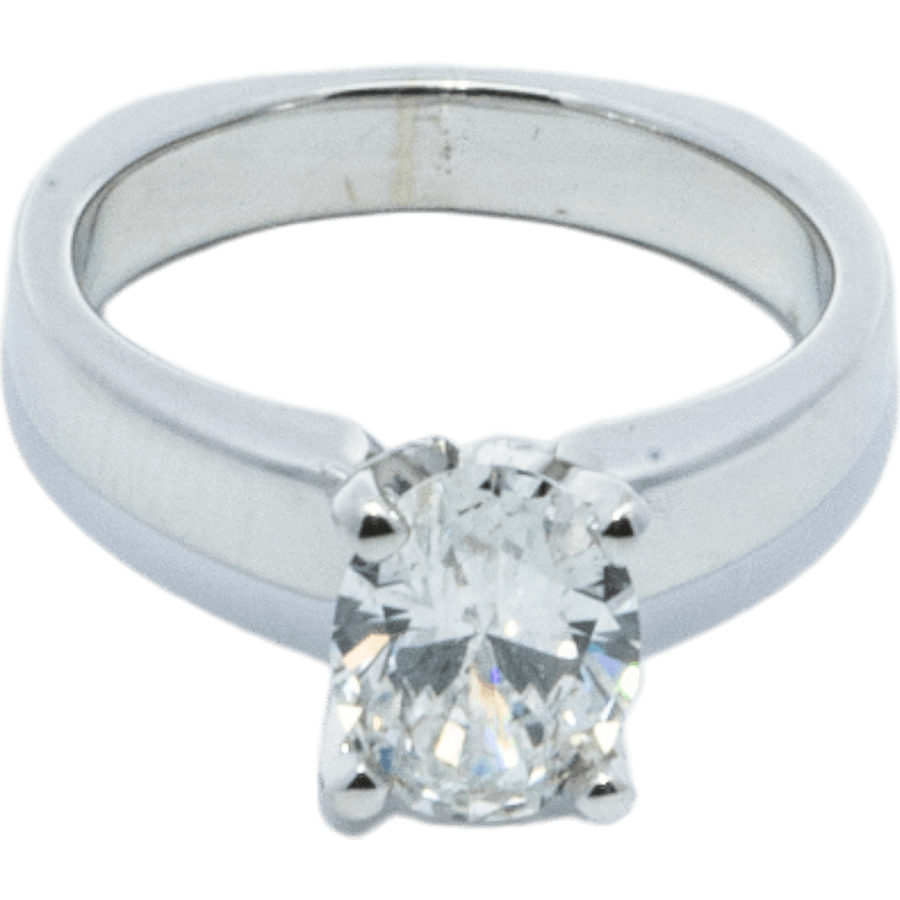  Ring 14k White Gold with 1.51 Carats of Diamond