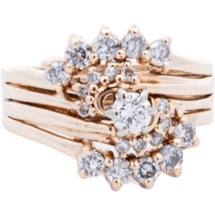  Ring 14k Yellow Gold With 0.05 Carats Of Diamonds