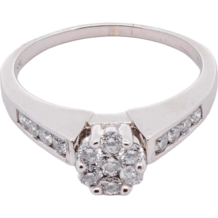  Ring 14k White Gold with 0.51 Carats of Diamonds