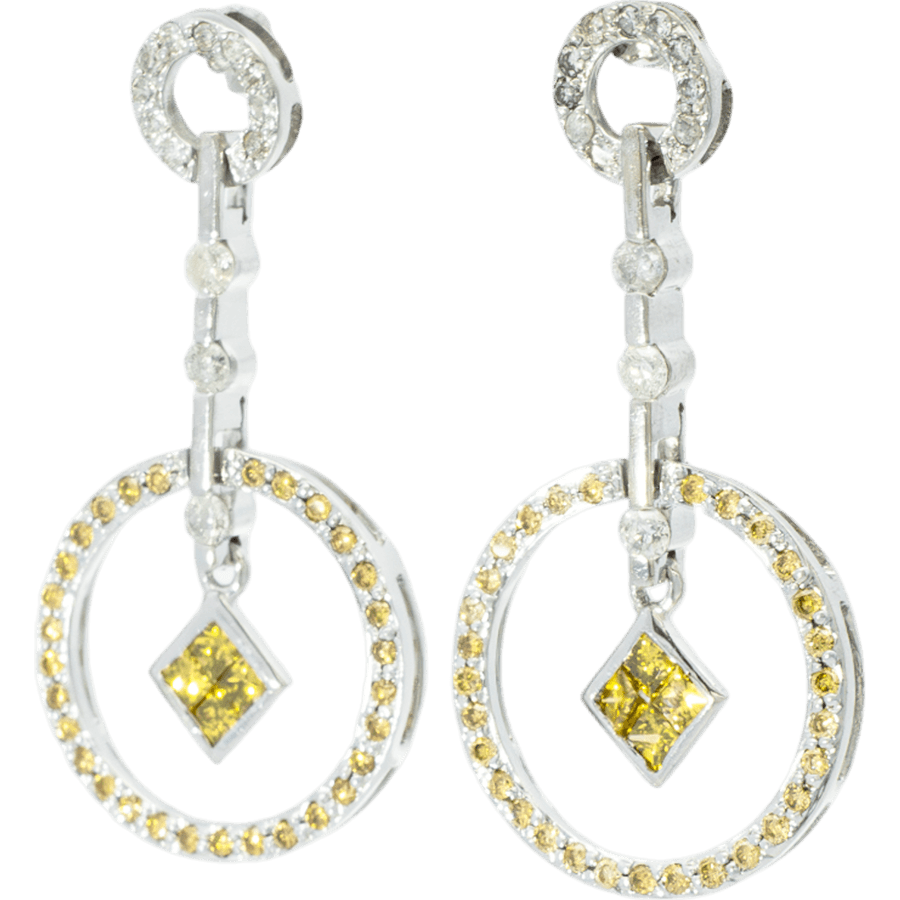 Picture of  Earrings 14k White Gold with 0.94 Total Carats of Diamonds