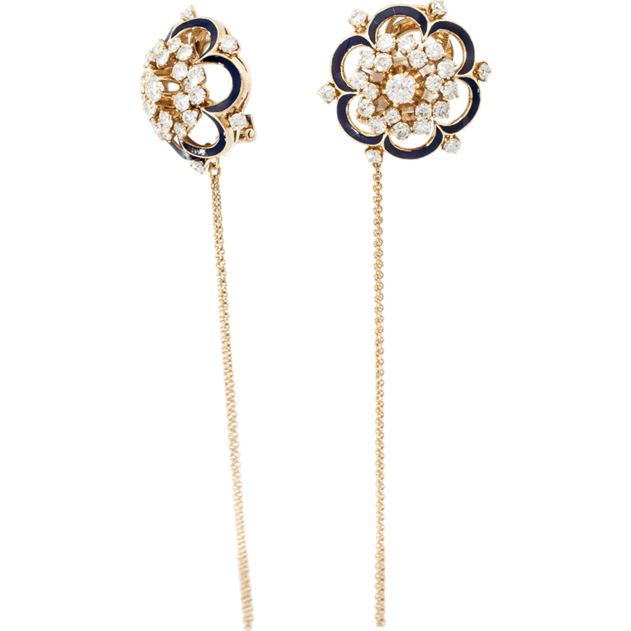 Picture of  Earrings 10k Yellow Gold with 2.65 Total Carats of Diamonds