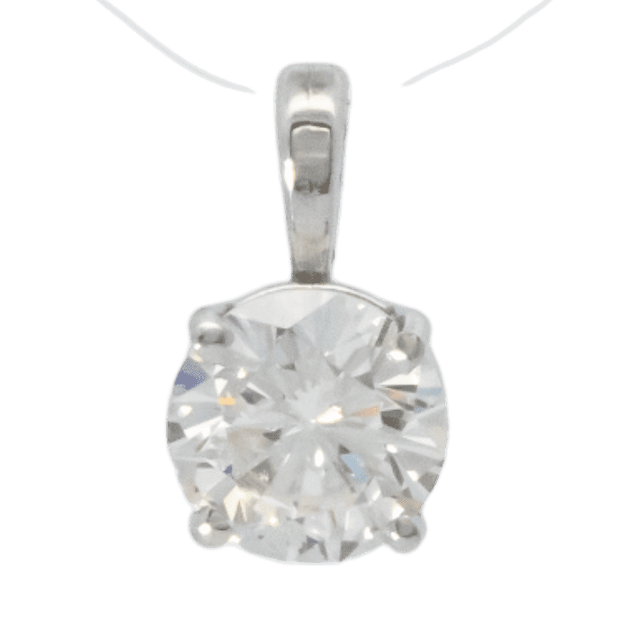  Pendant 10k White Gold With 1 Carats of Diamonds