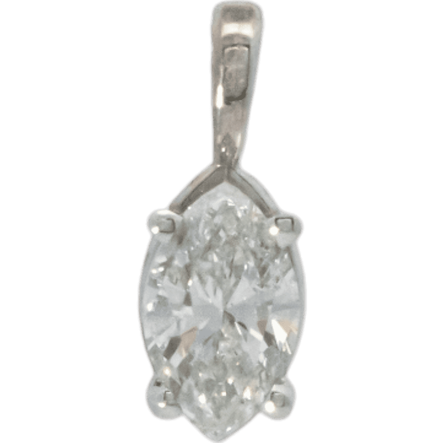  Pendant 10k White Gold With 0.75 Carats of Diamonds