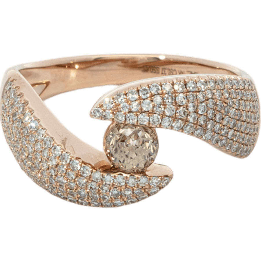  Ring 14k Rose Gold With 1.05 Carats of Diamonds