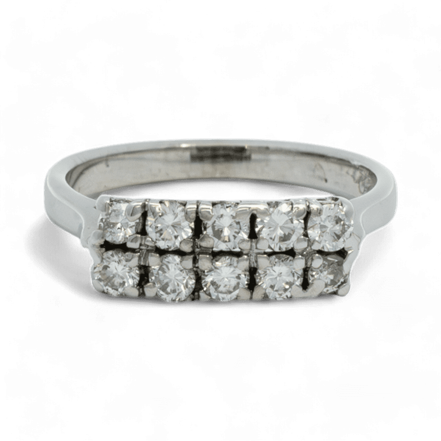  Ring 14k White Gold with 0.30 Carats of Diamonds