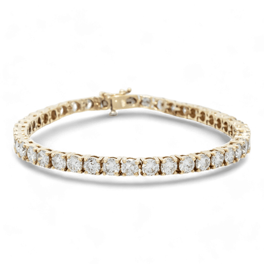  Bracelet 14k Yellow Gold with 6.6 Carats of Diamonds