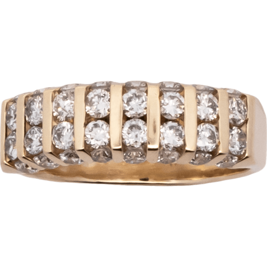  Ring 14k Yellow Gold with 0.8 Total Carats of Diamonds