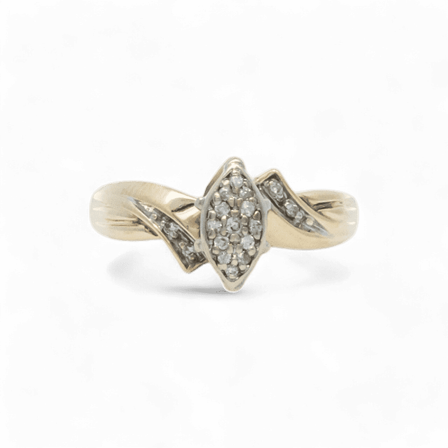  Ring 10K Yellow Gold With 0.07 Carats Of Diamonds