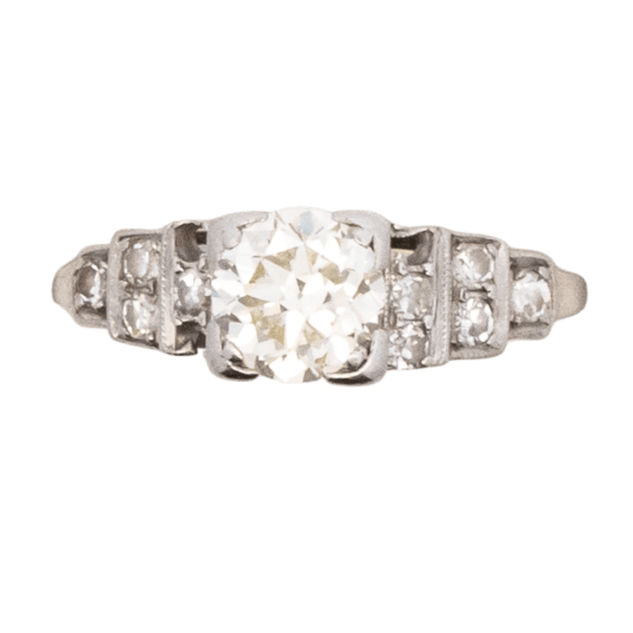  Ring Platinum Gold with 0.75 Total Carats of Diamonds